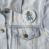 Glimlachende Cheshire Kat  Ronde Button 5,7 Cm (In situ)