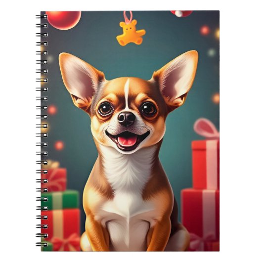 Glimlachende Chihuahua-hond Notitieboek (Voorkant)