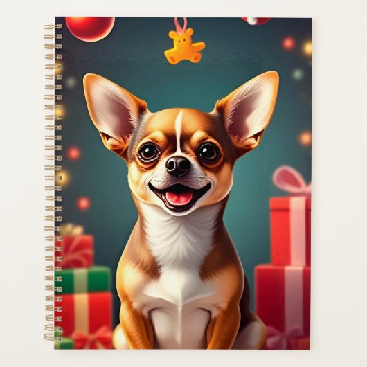 Glimlachende Chihuahua-hond Planner (Voorkant)