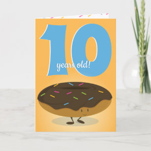 Glimlachende Chocolade Frosted Donut Sprinkle Verj Kaart