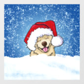 Glimlachende Chow Christmas Window Cling Raamsticker (Vel)