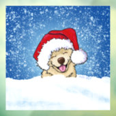 Glimlachende Chow Christmas Window Cling Raamsticker (Vel 3)