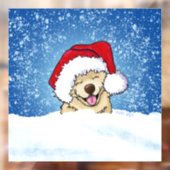 Glimlachende Chow Christmas Window Cling Raamsticker (Vel 2)