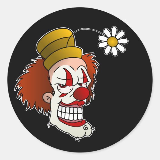 Glimlachende Clown Stickers (Voorkant)