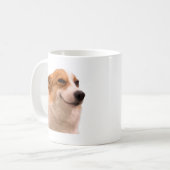 Glimlachende Corgi Meme Mok Dubbelzijdig (Voorkant links)