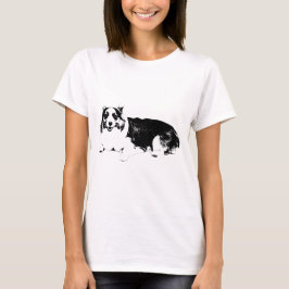 Glimlachende Corgi op zijn Gemak T-shirt