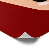 Glimlachende Cupcake Print, Zoete Kamer Decoratie, Poster (Hoek)