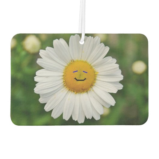 Glimlachende Daisy Air Freshener Luchtverfrisser (Achterkant)