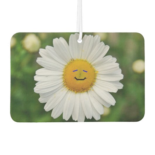 Glimlachende Daisy Air Freshener Luchtverfrisser (Voorkant)