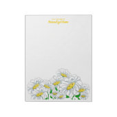 Glimlachende Daisy Dreams Ongevoerd Notitieblok (Linkerzijde)