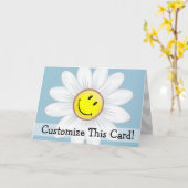 Glimlachende Daisy Flower Kaart (Gele Bloem)