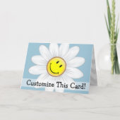 Glimlachende Daisy Flower Kaart (Voorkant)