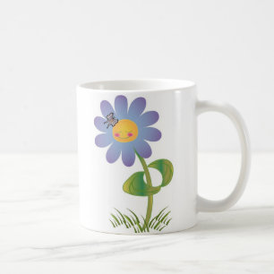 Glimlachende Daisy met Vlinder Koffiemok