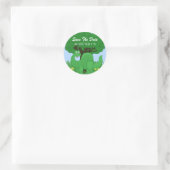 Glimlachende dinosaurus Bewaar de datum Stickers (Tas)
