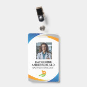 Glimlachende Dokter | Gastroenteroloog Logo Badge (Voorzijde met clip)