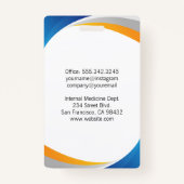 Glimlachende Dokter | Gastroenteroloog Logo Badge (Achterkant)