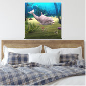 Glimlachende dolfijn canvas afdruk (Insitu (Slaapkamer))