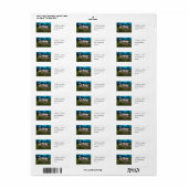 Glimlachende Dolfijn Etiket (Full Sheet)