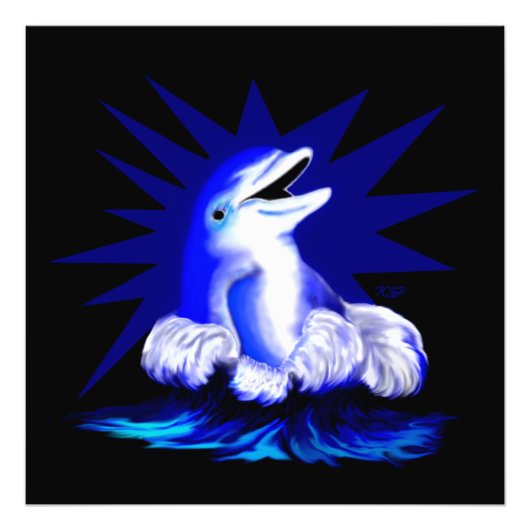 Glimlachende Dolfijn Foto Afdruk (Voorkant)