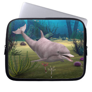 Glimlachende dolfijn laptop sleeve