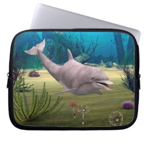 Glimlachende dolfijn laptop sleeve