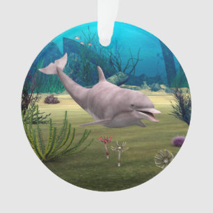 Glimlachende dolfijn ornament