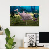 Glimlachende dolfijn poster (Thuiskantoor)