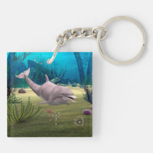Glimlachende dolfijn sleutelhanger