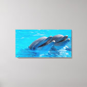 Glimlachende dolfijnen canvas afdruk (Voorkant)
