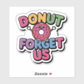 Glimlachende donut - Vergeet ons niet Sticker (Vel)