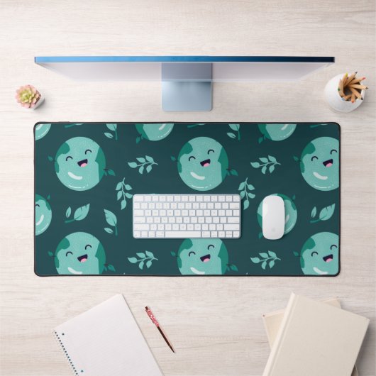 Glimlachende Earth Pattern Desk Mat (Kantoor 1)