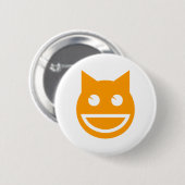 Glimlachende Emoji Kat Ronde Button 5,7 Cm (Voorkant /achterkant)