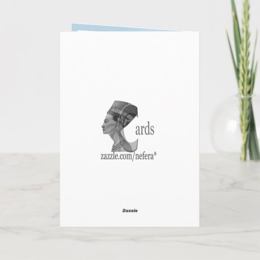 Glimlachende engel van Reims Kaart (Achterkant)