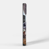 Glimlachende Ezel met Dwaze Grijs iPhone Hoesje (Rechterkant)