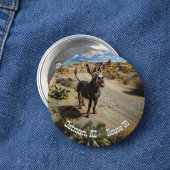 Glimlachende ezel, Oatman Arizona, Route 66 Ronde Button 7,6 Cm