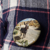 Glimlachende ezel, Oatman Arizona, Route 66 Ronde Button 7,6 Cm