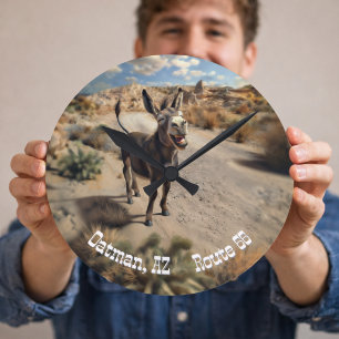 Glimlachende ezel, Oatman Arizona, Route 66 Ronde Klok