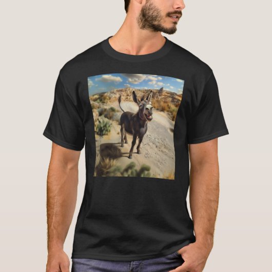 Glimlachende ezel, Oatman Arizona, Route 66 T-shirt (Voorkant)
