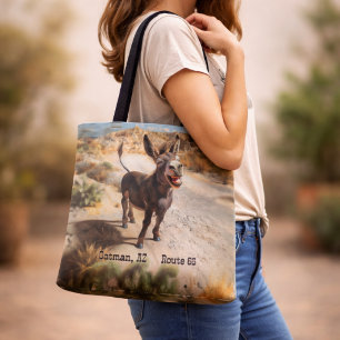 Glimlachende ezel, Oatman Arizona, Route 66 Tote Bag
