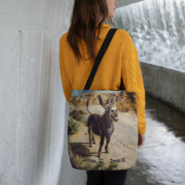 Glimlachende ezel, Oatman Arizona, Route 66 Tote Bag