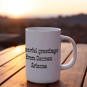 Glimlachende ezel, Oatman Arizona Tweekleurige Koffiemok