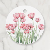 Glimlachende Fairy en Pink Mushrooms Verjaardagsfe Bedankjes Labels (Achterkant)