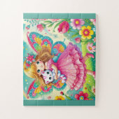 "GLIMLACHENDE FEË EN KITTY" LEGPUZZEL (Verticaal)