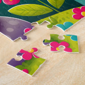 "GLIMLACHENDE FEË EN VOGELS" - LEGPUZZEL (Zijkant)