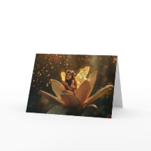 Glimlachende fee in een bloem, lente regen