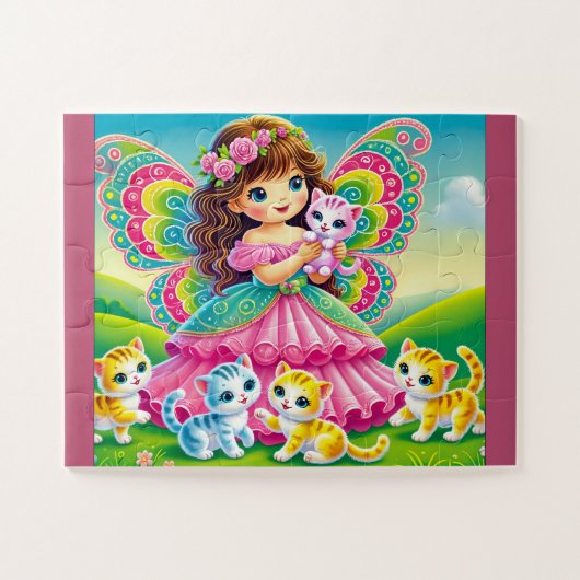 "GLIMLACHENDE FEËN & KITJES" LEGPUZZEL (Horizontaal)
