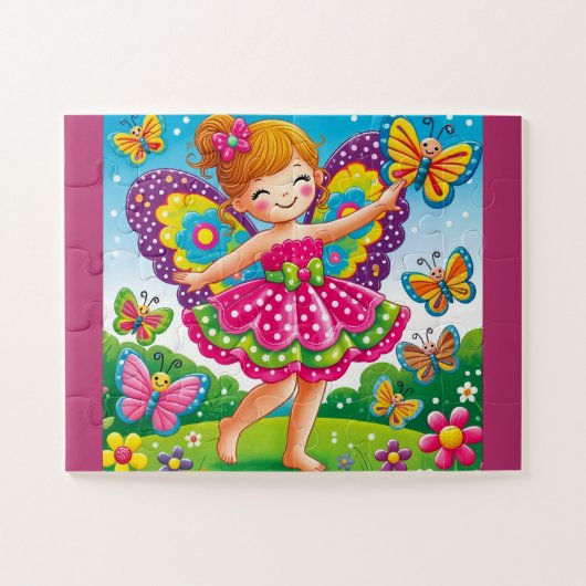 "GLIMLACHENDE FEËN & VLINDERS" LEGPUZZEL (Horizontaal)