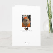 glimlachende Foxy Pommeren in Pumpkin Halloween Kaart (Achterkant)