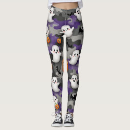 Glimlachende Geesten Vleermuizen Pompoenen Camoufl Leggings
