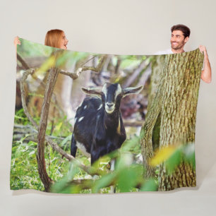 Glimlachende Geit Fleece Deken